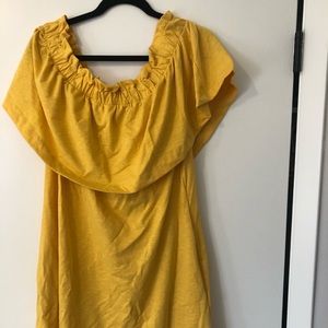 H&M Off the Shoulder Yellow Dress